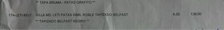 6 sillas comedor grises - madera- gama alta