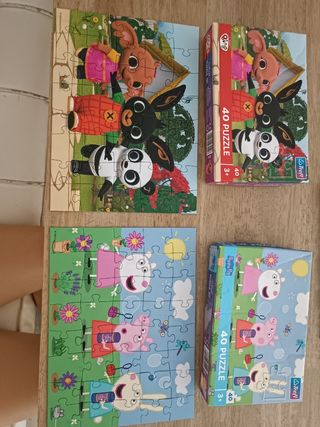 2 Puzzles infantiles: Peppa Pig & Bing