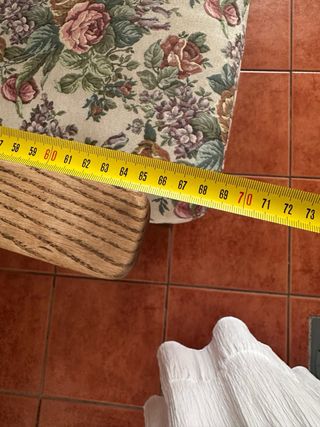 Sillón  madera-tela floral