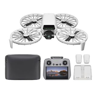 DJI FLIP Dron Blanco, control remoto con pantalla