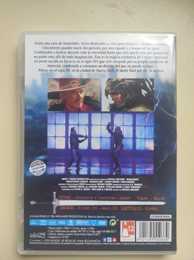 Los Inmortales DVD - Lambert & Connery