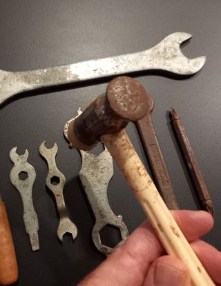 Lote antiguas herramientas y útiles años 50