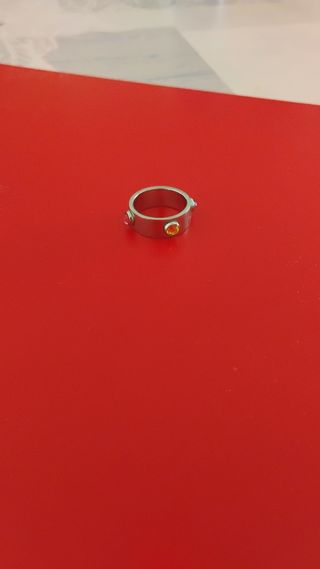 Anillo acero & naranja
