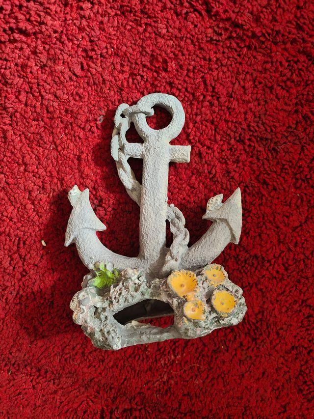 Decoracion pecera ancla
