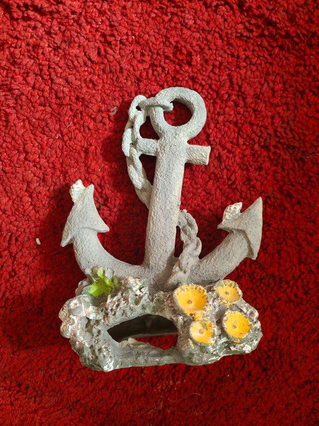 Decoracion pecera ancla
