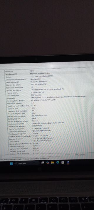 Hp Probook 455 G10 R5 8Gb y 256 gb SSD 