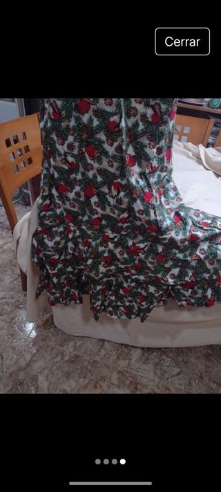 Vestido navideño verde y rojo