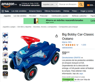 Correpasillos Big Bobby Car + juguetes bebé