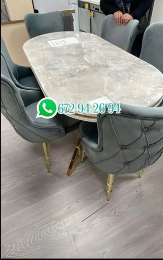 Mesa TURKA 🇹🇷 con 6 sillas OFERTA ✅