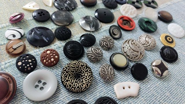 Bottoni vintage multicolor