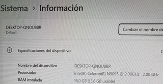 Portátil 16GB RAM, SSD 512GB Windows 11