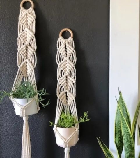 2 Colgadores Macramé para macetas