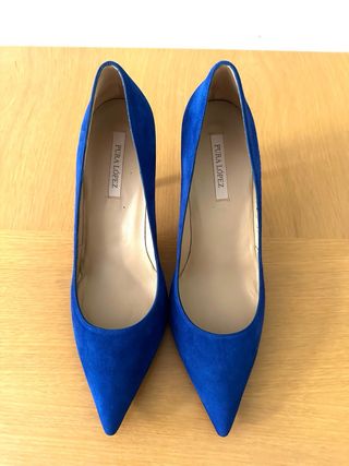 Zapatos Pura López azul, talla 39