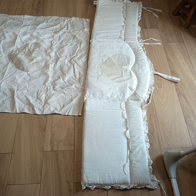 Paracolpi culla + lenzuolo, beige