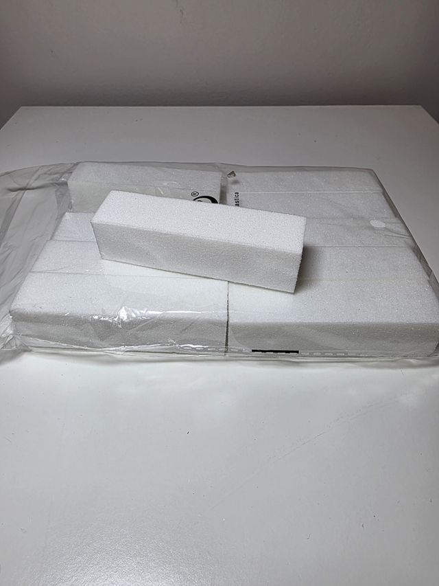 10 Bloques pulido uñas blancas