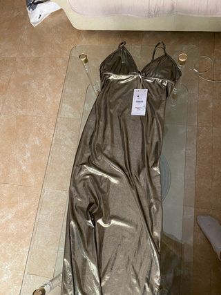 Vestido dorado fiesta XS