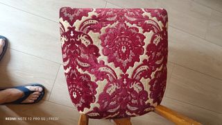 6 sillas antiguas - terciopelo rojo