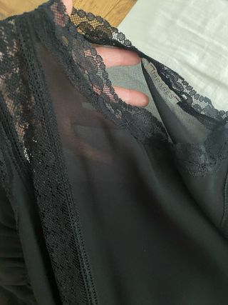 Vestito nero trasparente pizzo