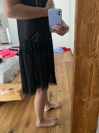Vestito nero trasparente pizzo