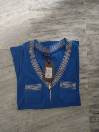 Camiseta azul manga 3/4