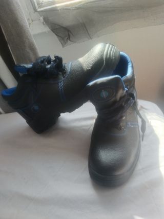Zapatos seguridad - negros con azul