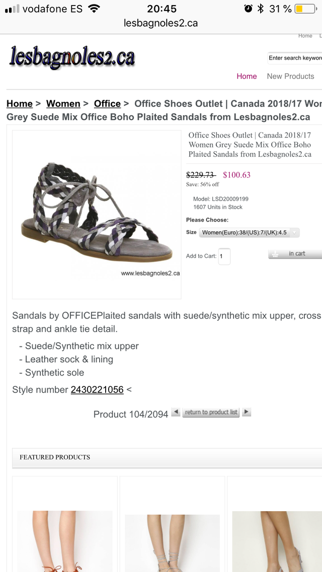 Sandalias planas Office-gris/morado-38