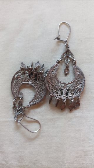 Pendientes plata antiguos