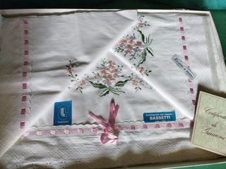 Lenzuolo Bassetti Matrimoniale ricamato