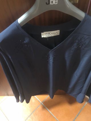 Completo giacca e gonna blu