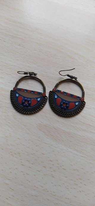 Pendientes étnicos | Rojo & Azul