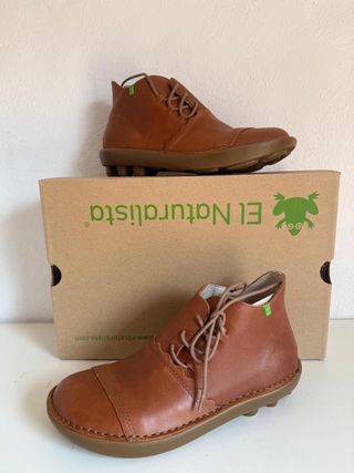 Zapatos botines El Naturalista marrón, talla 37