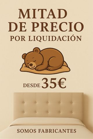Cabecero cama beige - Piel sintética