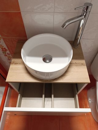 Lavabo porcelana blanco - mueble baño