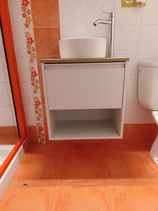 Lavabo porcelana blanco - mueble baño