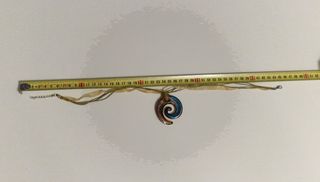 Collana vetro soffiato blu-marrone