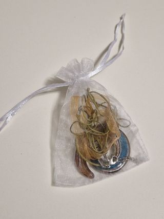 Collana vetro soffiato blu-marrone