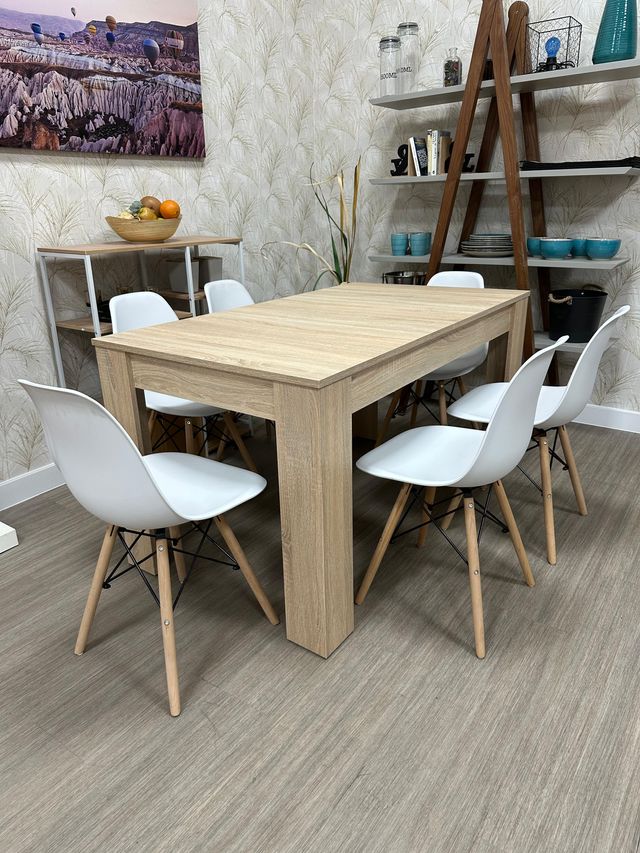 Mesa comedor + 4 sillas nórdicas