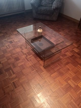 Mesa centro cristal moderna