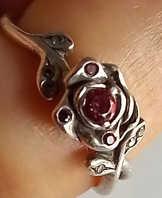 Anillo Pandora Bella y Bestia Plata