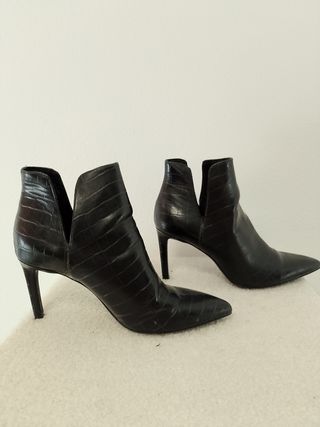 Stivali marroni effetto coccodrillo