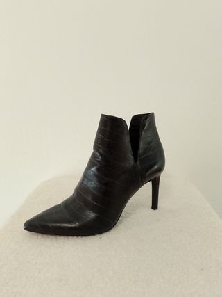 Stivali marroni effetto coccodrillo