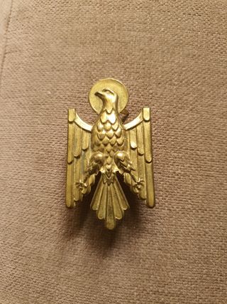 Insignia Policía Nacional dorada antigua
