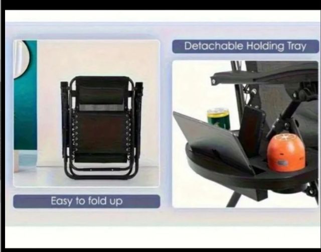 Tumbona negra reclinable