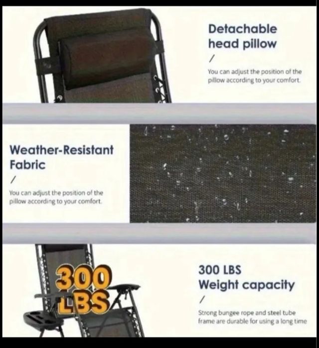 Tumbona negra reclinable