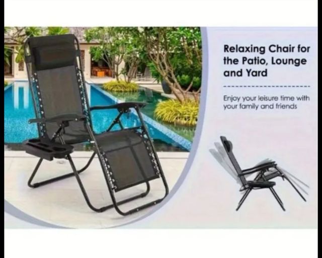 Tumbona negra reclinable