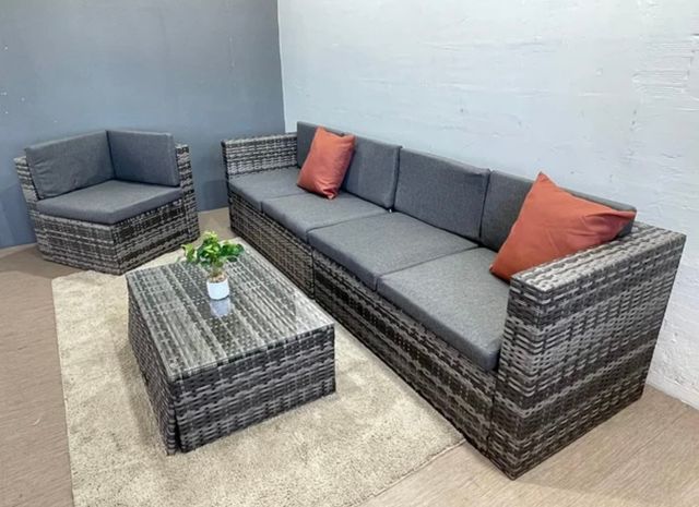 Conjunto terraza ratán - Sofá y sillón