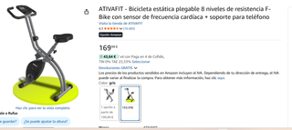 Bicicleta estática bcan ATIVAFIT plegable