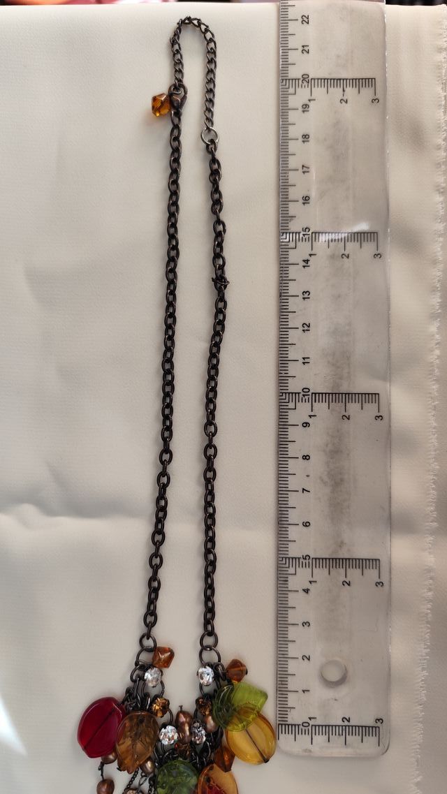 Rebaja! Collar cristales Rojo y naranja