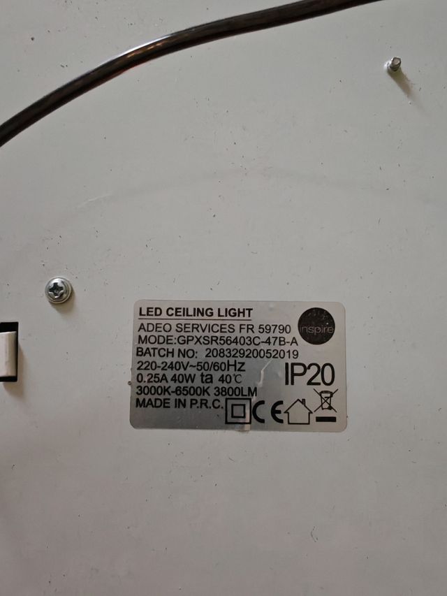 Lampara LED techo redonda