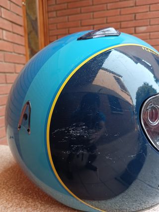 Casco jet Moto FC Barcelona FCB Barça azul talla S